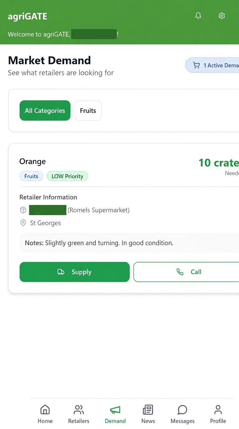 agriGATE — Connecting Farmers & Retailers in the Caribbean